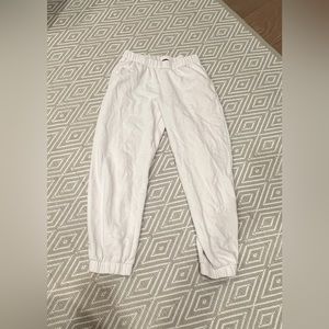 Brandy Melville Women's White Joggers-tracksuits